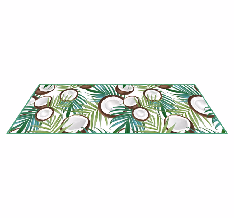 Coconut pattern kitchen floor tiles - TenStickers