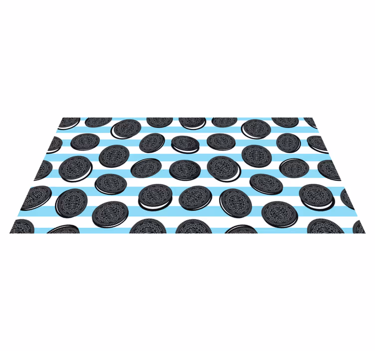 Oreo striped pattern kitchen vinyl carpet - TenStickers