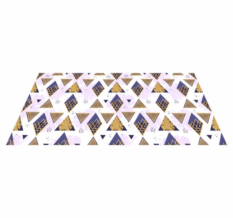 Triangular marble motif geometric vinyl carpet - TenStickers