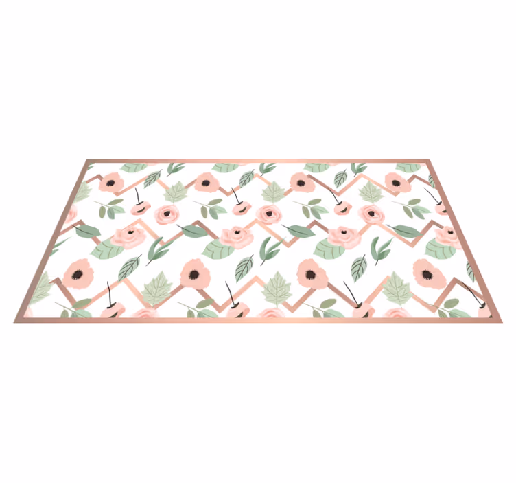 Botanical Leaf Concept floral vinyl carpet - TenStickers
