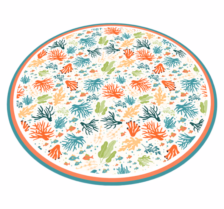 Coral reef inspiration bathroom vinyl carpet - TenStickers