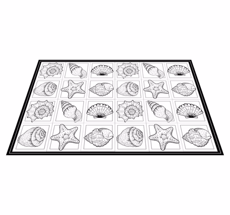 Seashell Artwork nature vinyl carpet - TenStickers