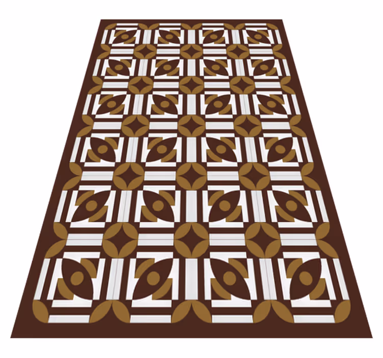 Geometric arrangement tile vinyl carpet - TenStickers