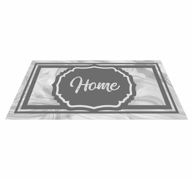 Grey greeting phrase entrance hall vinyl carpet - TenStickers