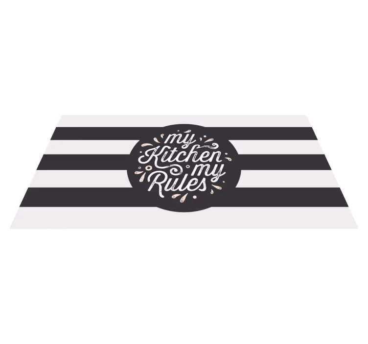 Kitchen vinyl carpet my kitchen my rules - TenStickers