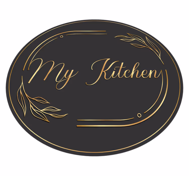 Kitchen vinyl carpet my kitchen golden style - TenStickers
