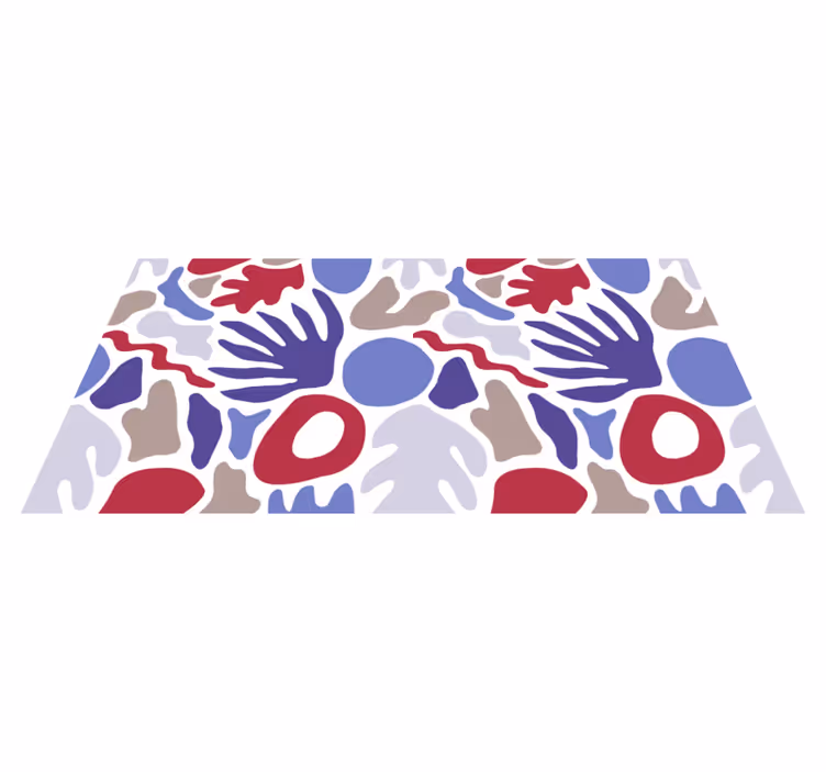 Abstract Shape Pattern minimalist vinyl carpet - TenStickers