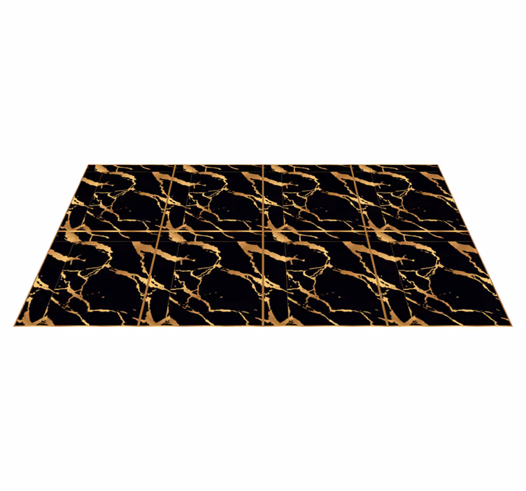 Golden flecks effect marble vinyl carpet - TenStickers