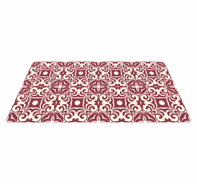 Intricate floral concept bedroom vinyl carpet - TenStickers