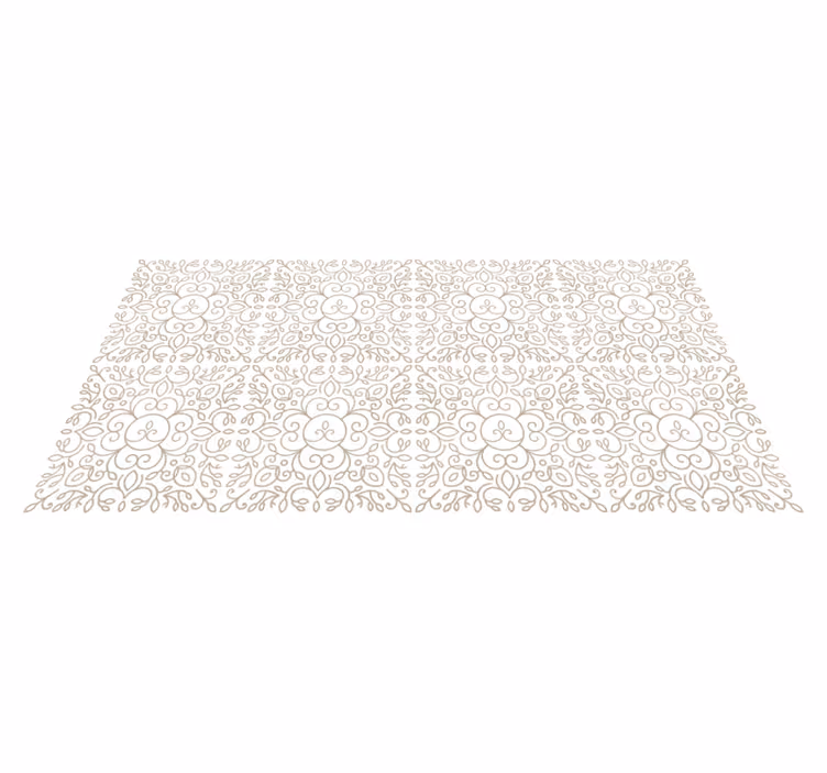 Floral outline concept kids vinyl carpet - TenStickers
