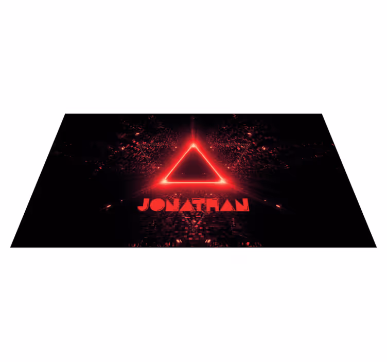 Neon triangle with name teen vinyl carpet - TenStickers