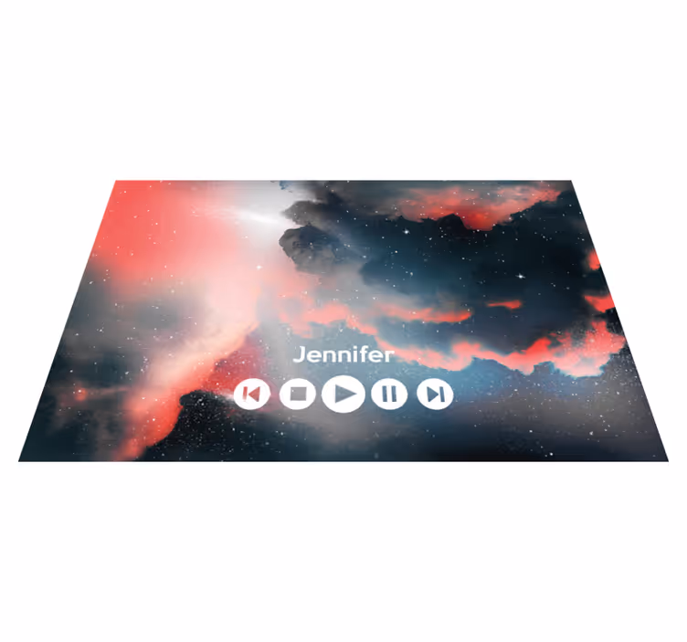 Outer space custom music teen vinyl carpet - TenStickers