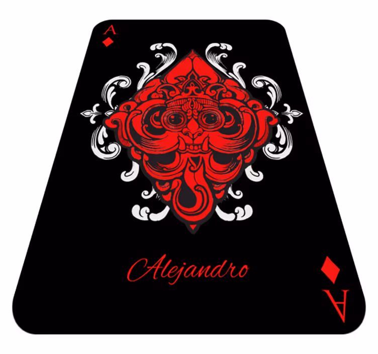 Playing card with name bedroom vinyl carpet - TenStickers