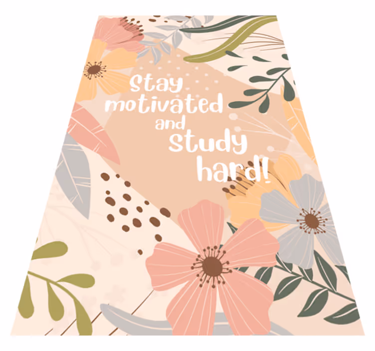 Stay motivated and study custom vinyl carpet - TenStickers