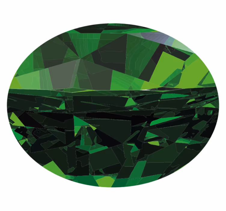 Geometric Green Facets texture vinyl carpet - TenStickers