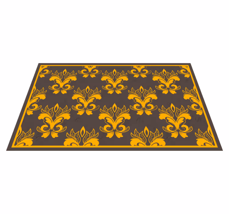 Graceful Botanical Arrangement vintage vinyl carpet - TenStickers