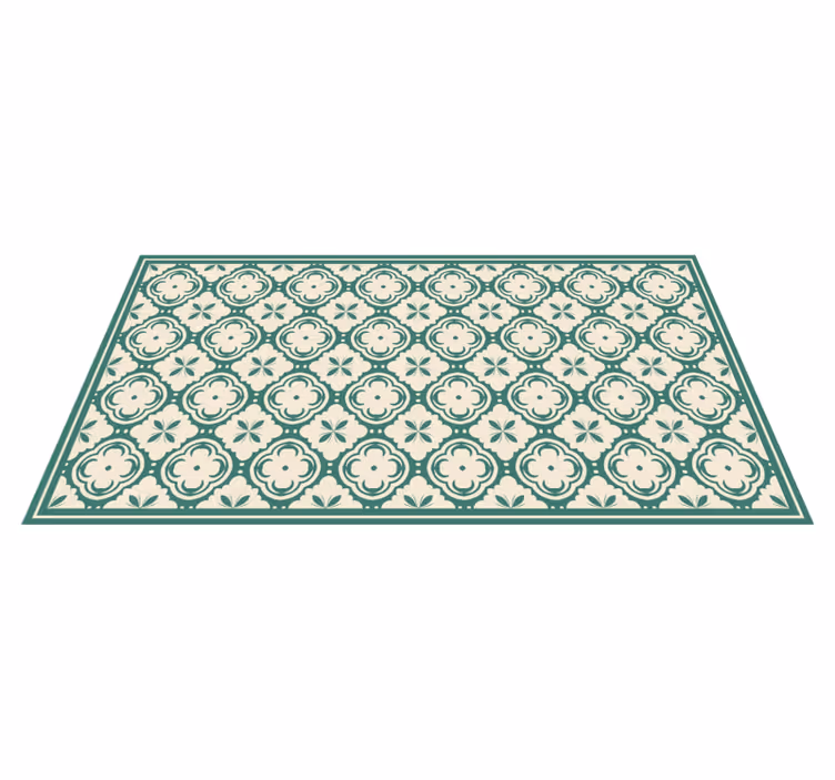 Elegant Floral Element marble vinyl carpet - TenStickers