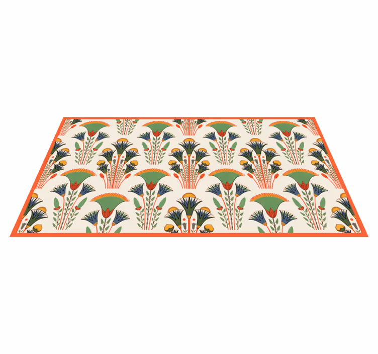 Scandinavian vintage pattern floral vinyl carpet - TenStickers