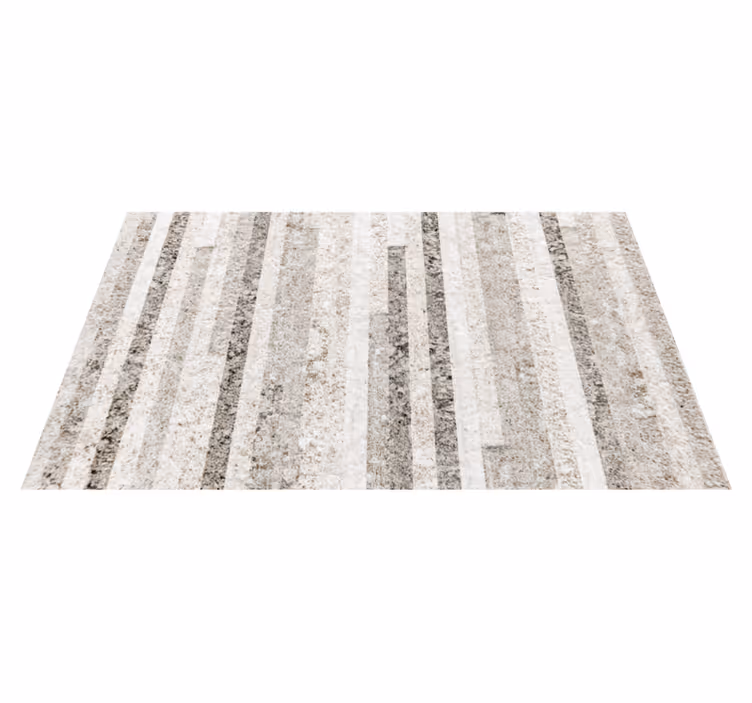 Textured Grey Stripes wood effect vinyl carpet - TenStickers