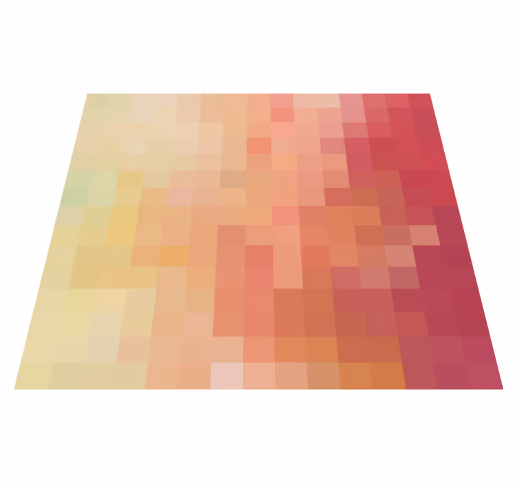 Red block gradient pattern geometric vinyl carpet - TenStickers