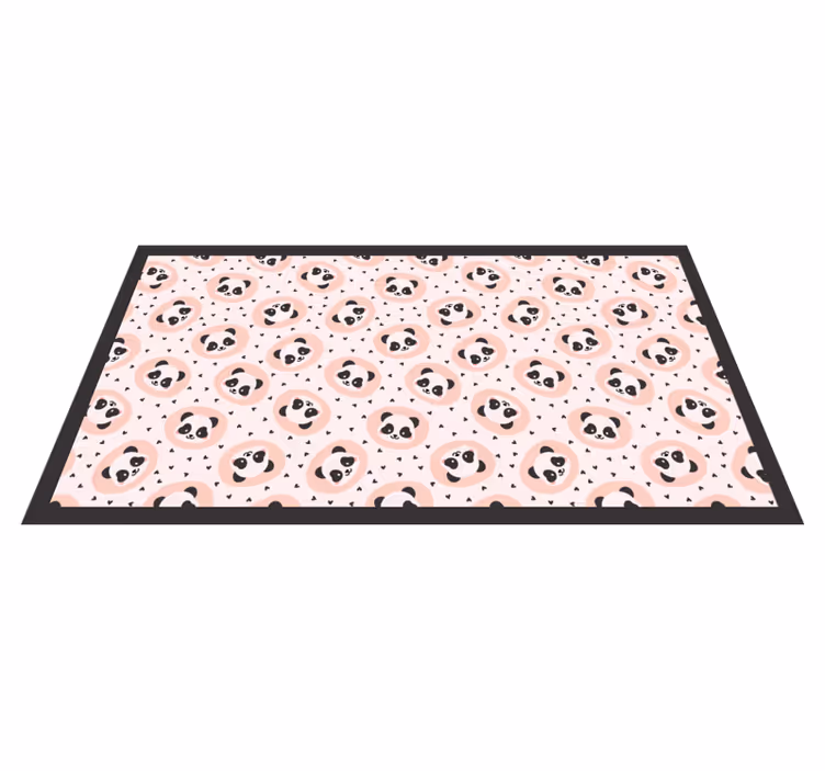 Baby panda faces animal vinyl carpet - TenStickers