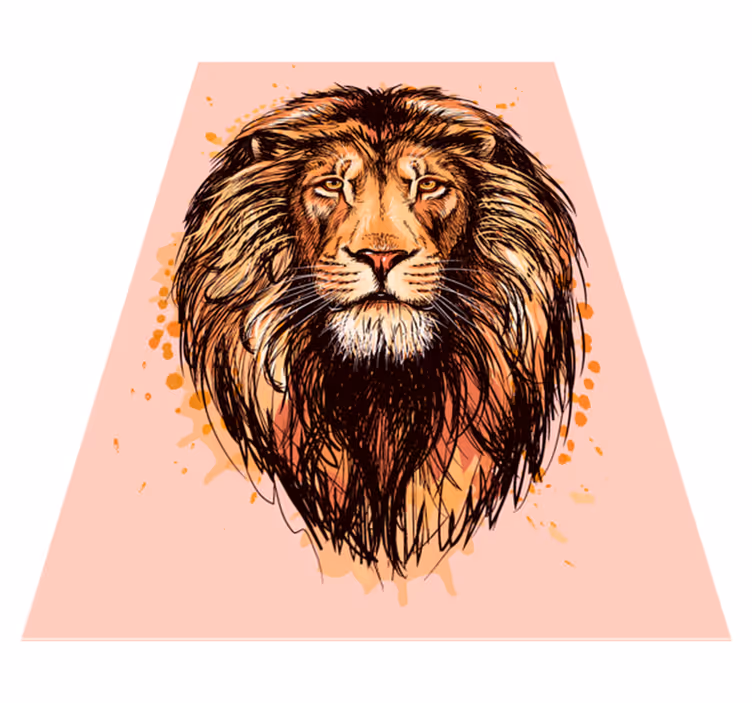 Majestic lion face animal vinyl carpet - TenStickers