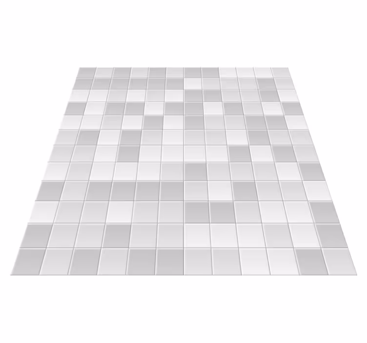 Sleek Grey Mosaic bathroom vinyl carpet - TenStickers