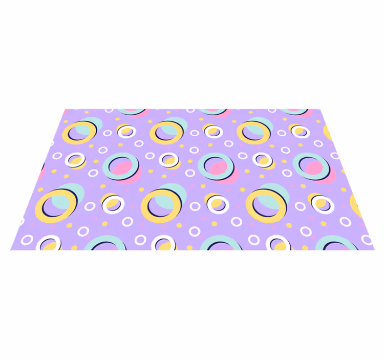 Lively circular elements kids vinyl carpet - TenStickers