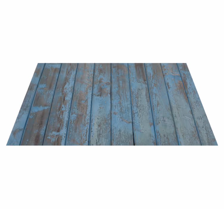 Blue old planks wood effect vinyl carpet - TenStickers