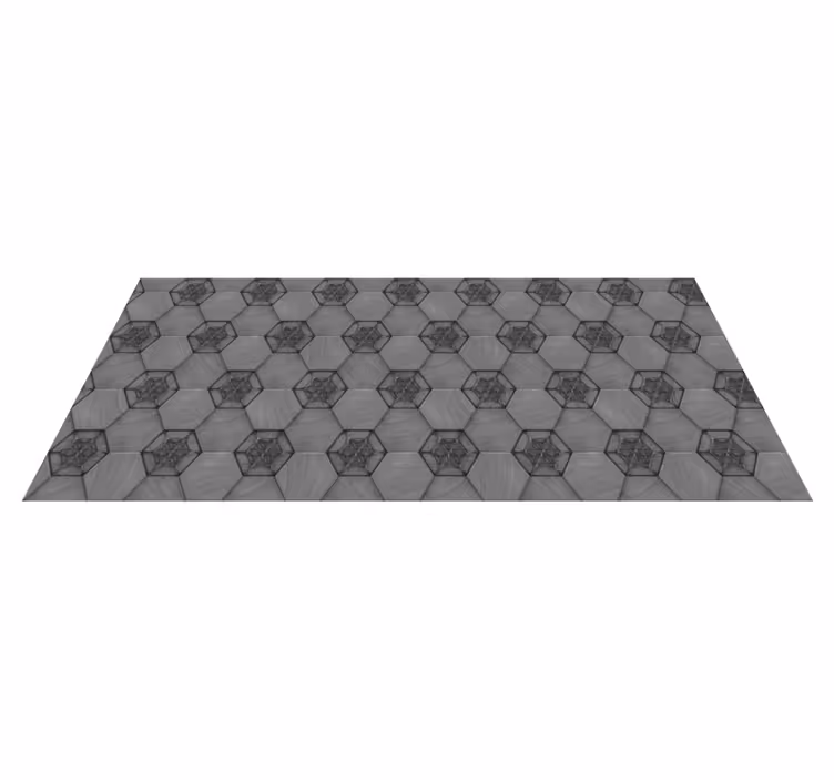 Hexagonal Grey Pattern marble vinyl carpet - TenStickers