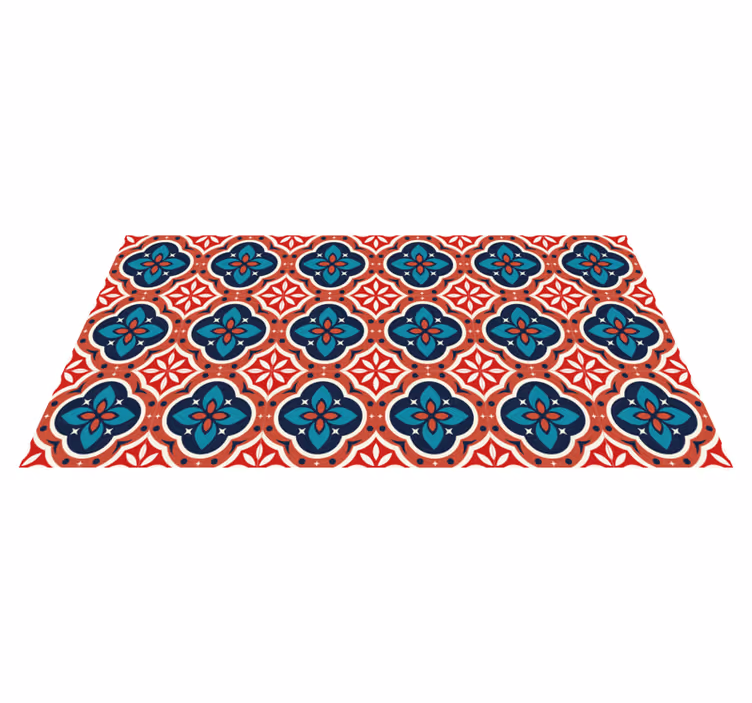 Mosaic vinyl carpet vibrant botanical inspiration - TenStickers
