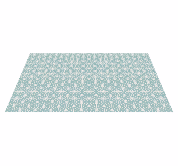 Green star burst geometric vinyl carpet - TenStickers