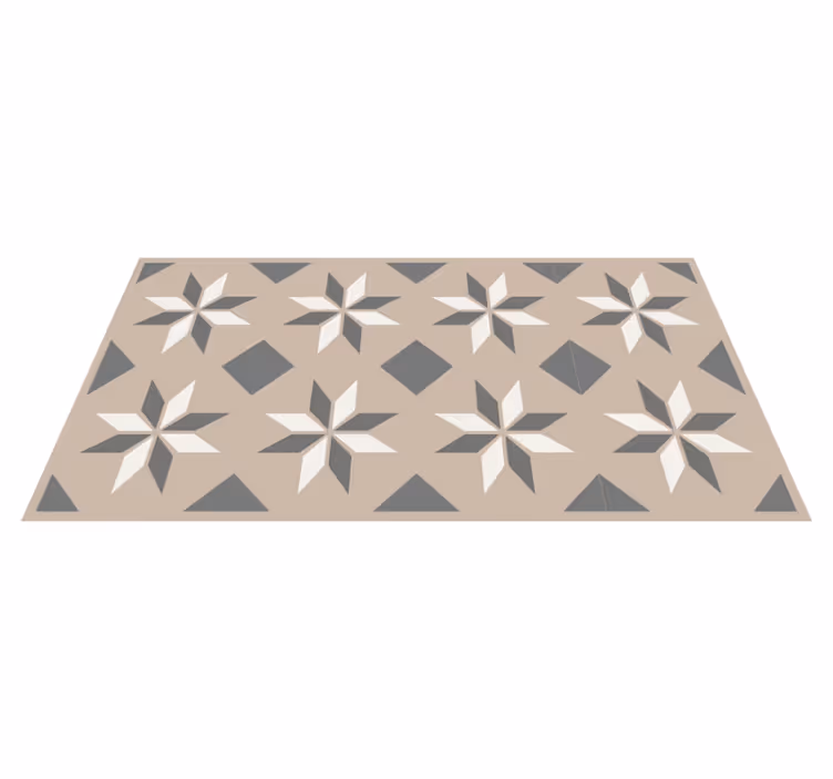 Star patterns beige vinyl carpet - TenStickers