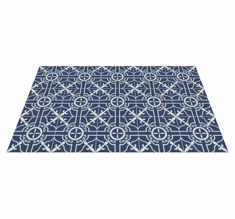 Classic tiles pattern bedroom vinyl carpet - TenStickers