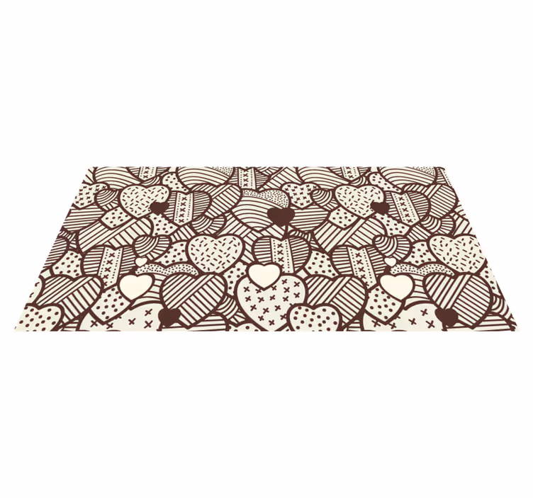 Textured heart pattern bedroom vinyl carpet - TenStickers