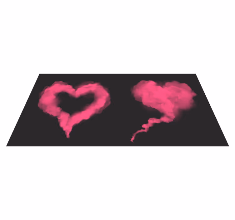 Pink heart haze bedroom vinyl carpet - TenStickers