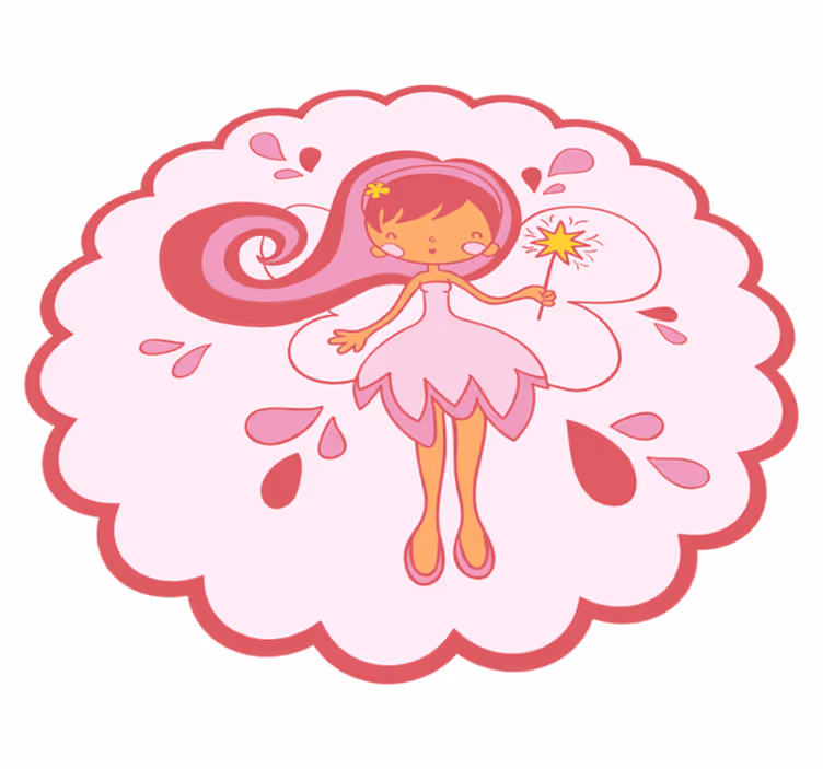 Charming Fairy Figure kids vinyl carpet - TenStickers