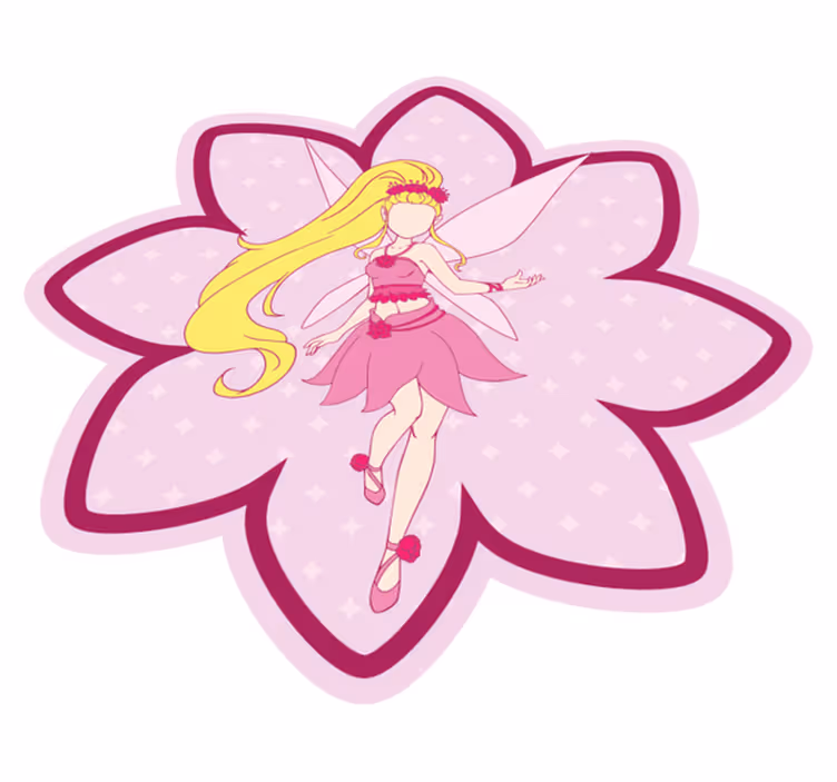 Fairy Blossom Print kids vinyl carpet - TenStickers