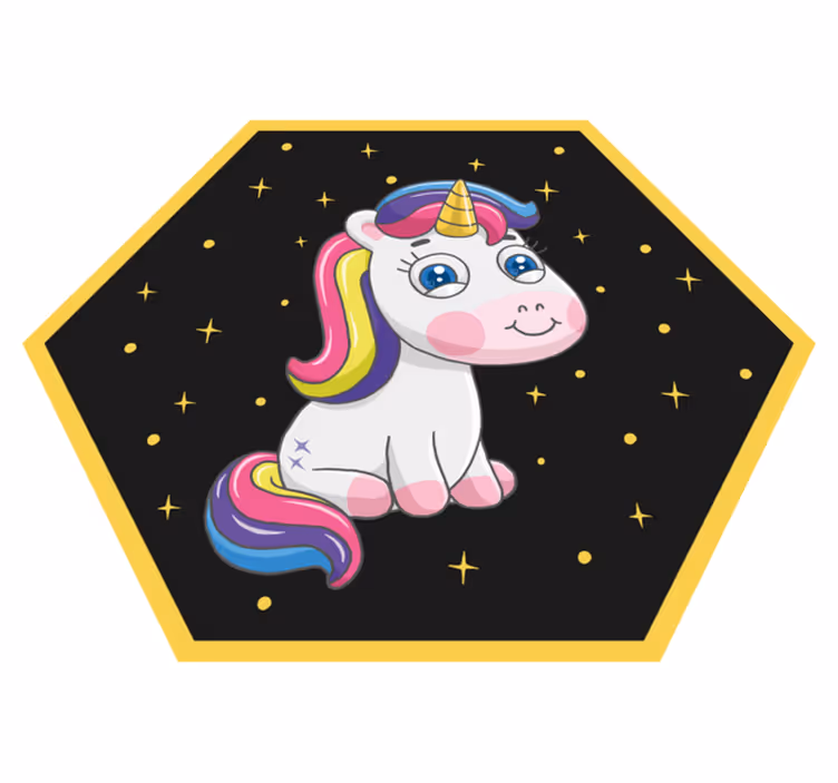 Colorful Unicorn Delight kids vinyl carpet - TenStickers