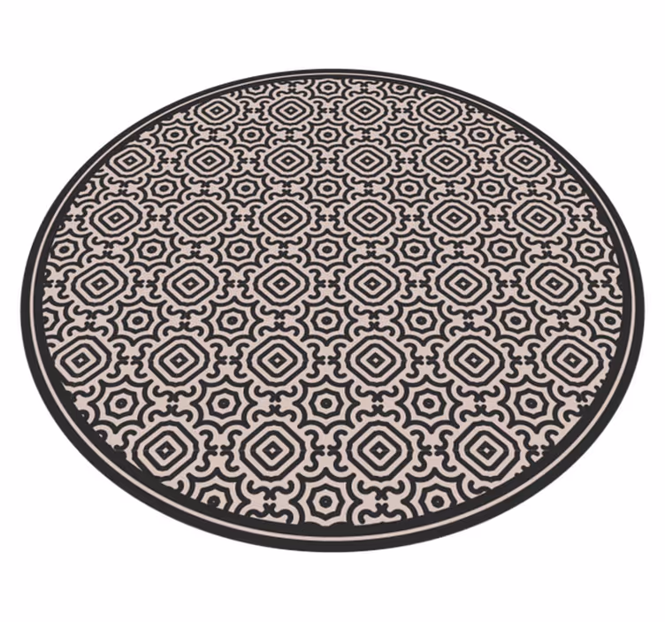Mosaic vinyl carpet classic patterned round - TenStickers