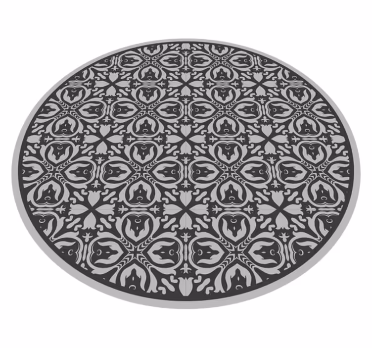 Geometric Floral Motifs texture vinyl carpet - TenStickers