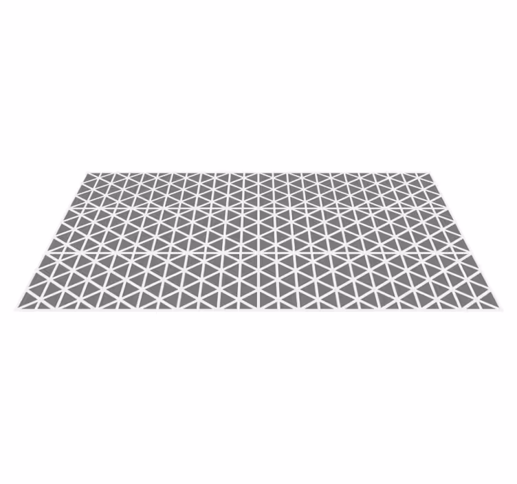Triangular grey element kitchen vinyl carpet - TenStickers