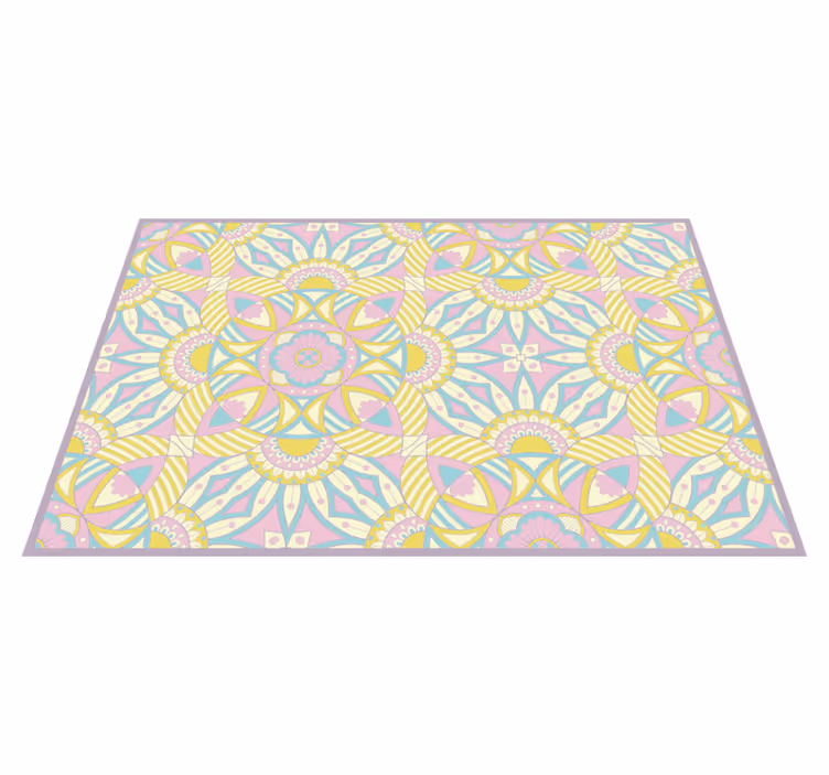 Complex Geometric Arrangements mandala vinyl carpet - TenStickers