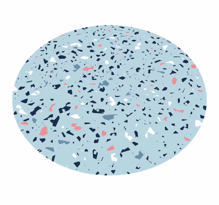 Blue terrazzo style kitchen vinyl carpet - TenStickers