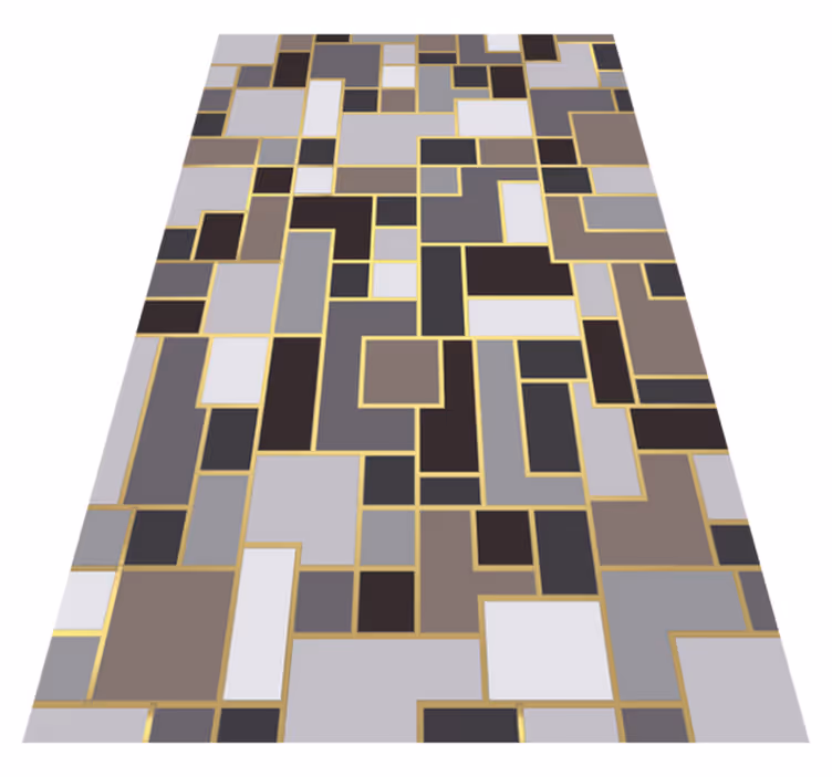 Polished grey design stone effect vinyl carpet - TenStickers