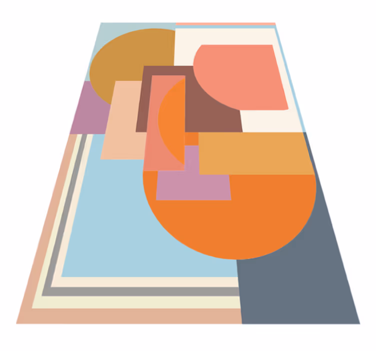 Modern geometric mosaic mosaic floor tiles - TenStickers