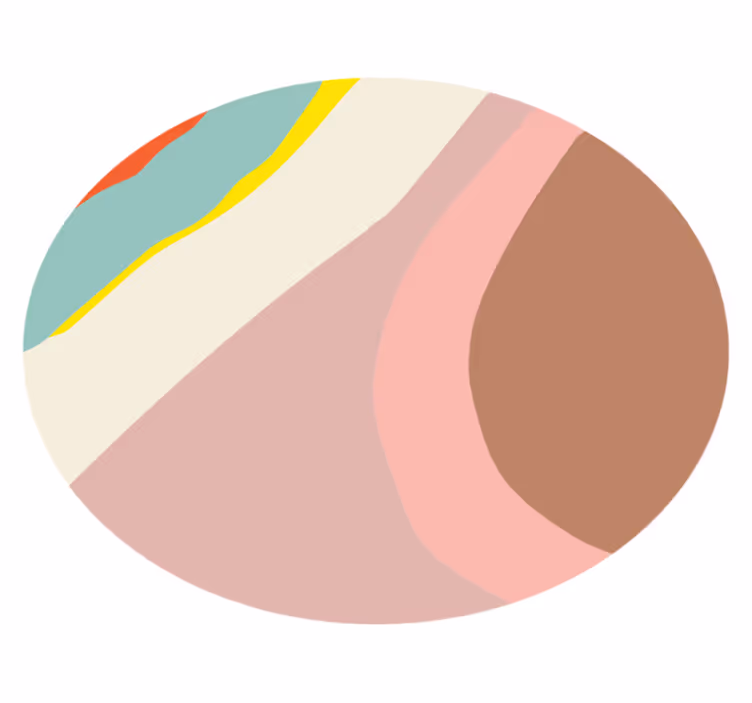 Gentle Hue Currents circular vinyl carpet - TenStickers