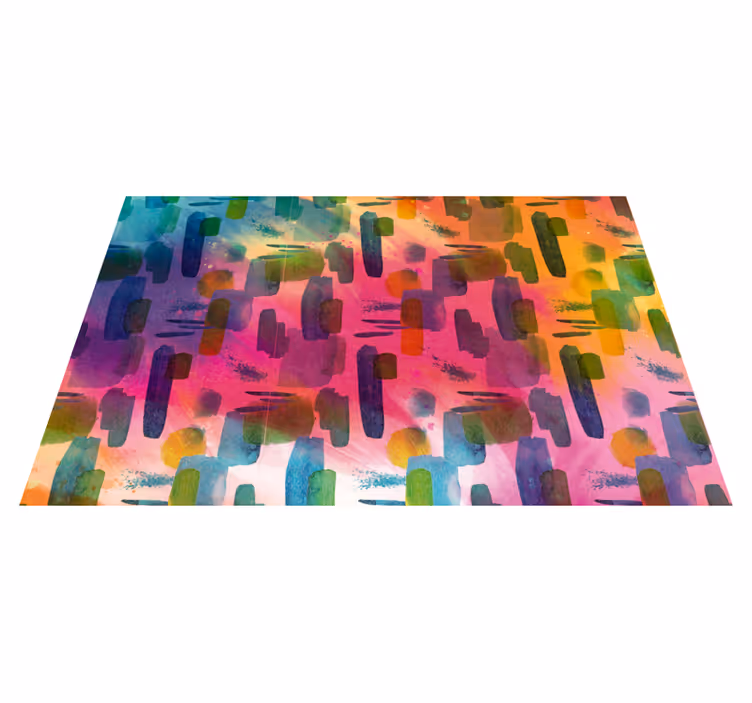 Artistic Color Segments living room vinyl carpet - TenStickers