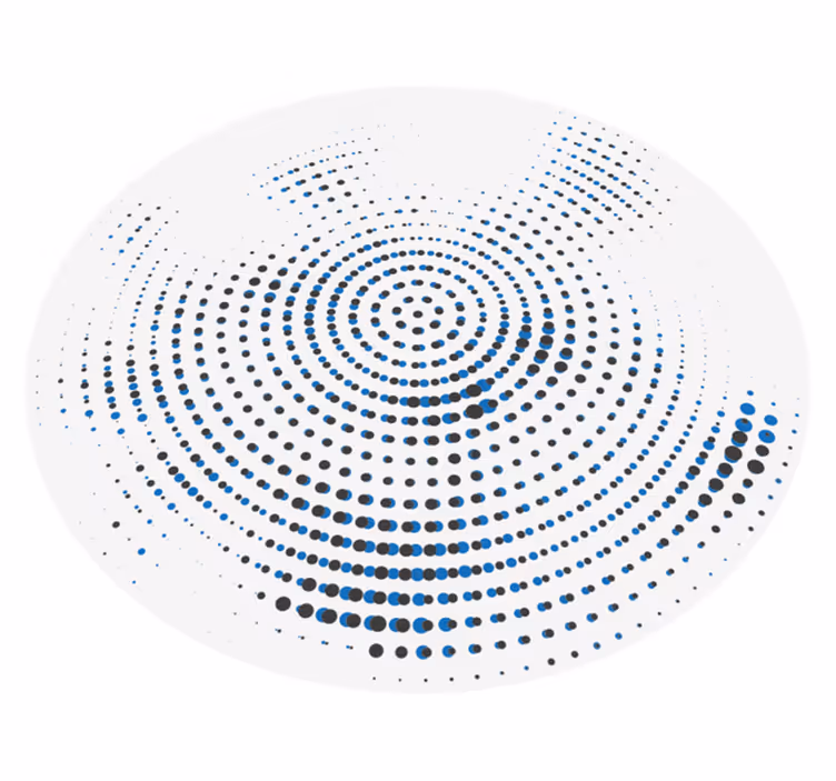 Round Spot Motif geometric vinyl carpet - TenStickers