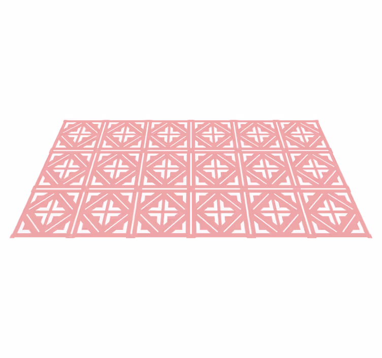Pink squarred design tile vinyl carpet - TenStickers